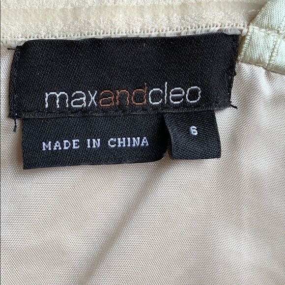 Max and Cleo gold empire waist strapless cocktail dress wedding party dress 6 - Picture 6 of 10